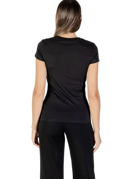 Koszulka Armani Exchange z krótkim rękawem czarna