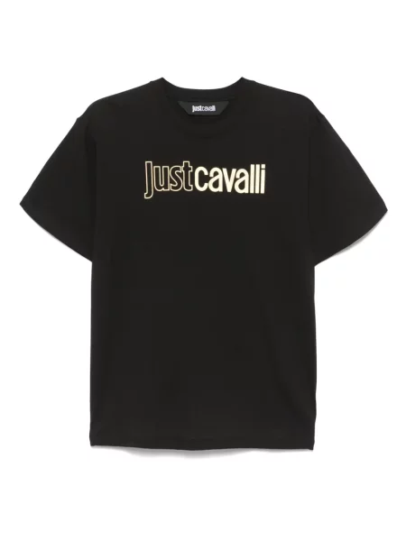 Tricou Just Cavalli cu imagine negru