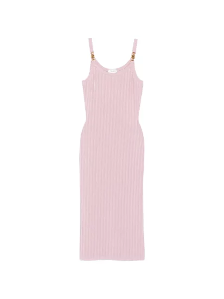 Rochie midi Versace tricotate roz