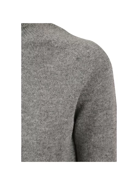 Lniany sweter z golfem Victoria Beckham szary