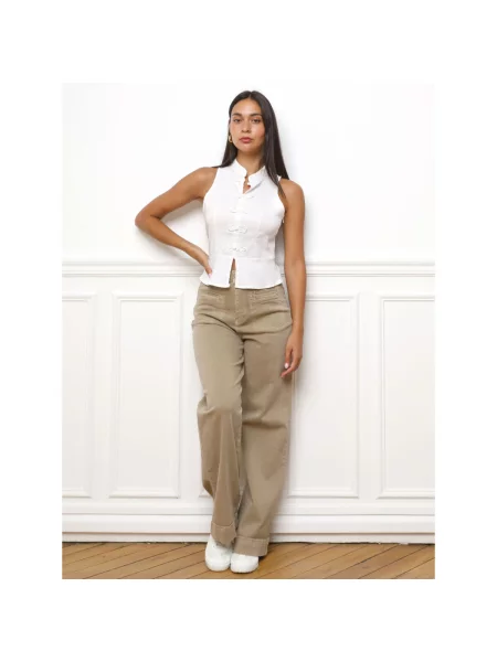 Top La Modeuse alb