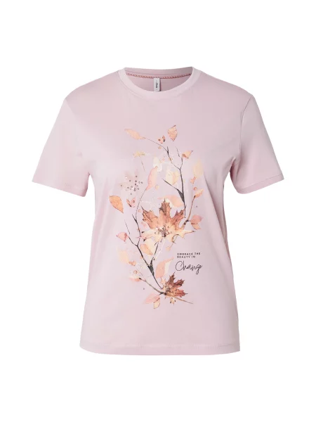 ONLY Tricou ONLKita maro cappuccino / mov liliachiu negru