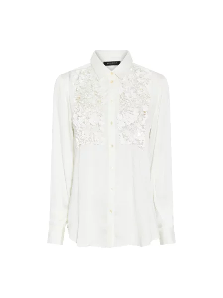 Bruuns Bazaar Bluzki Kobieta M Cekiny Elegancka koszula z cekinami biały