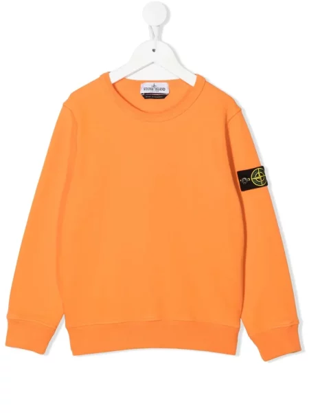 Bluza nierozpinana dziecięca Stone Island pomarańczowa