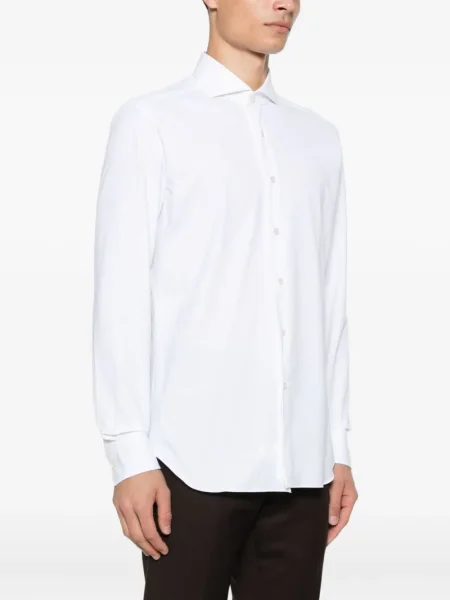 Vlněná s límcem košile Xacus bílá