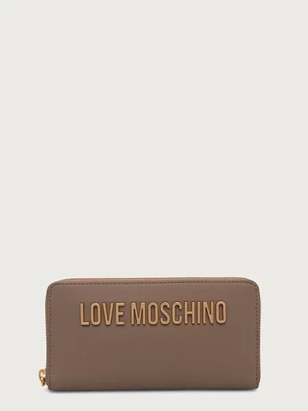 Love Moschino portofel pentru femei cu imitație de piele bej