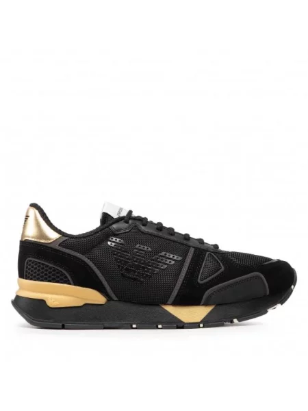 Sneakersy Emporio Armani skórzane czarne