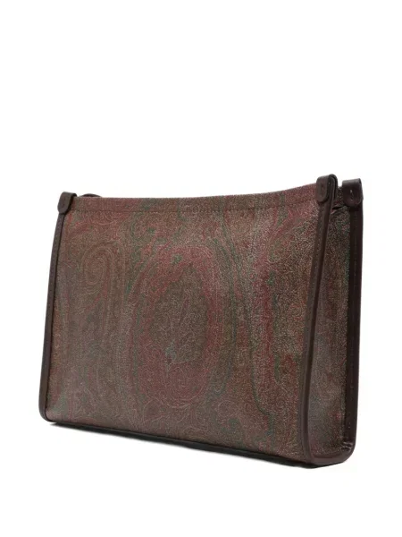 Geantă Etro cu model paisley maro