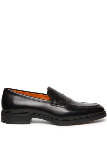 Pantofi loafer Santoni din piele negru