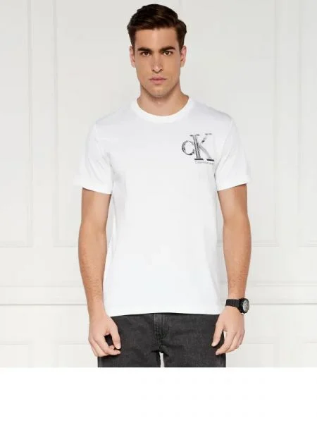 CALVIN KLEIN JEANS Tricou META MONOGRAM alb