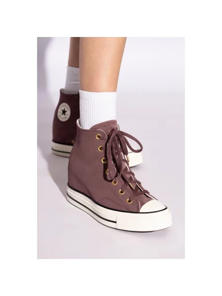 Sneakersy Converse Chuck 70 na koturnie fioletowe
