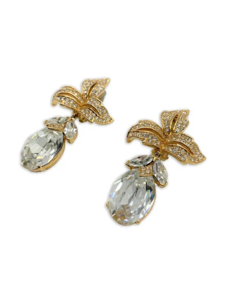 Cercei Jennifer Gibson Jewellery de cristal auriu