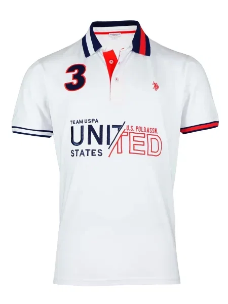 U.S. POLO ASSN. Majica mornarska / rdeča bela