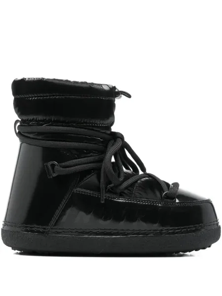 Šněrovací krajkové zateplené kotníkové boty Inuikii černé