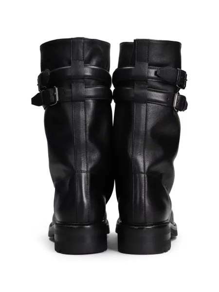 Кожени презрамки боти Strategia Shoes с катарама черно