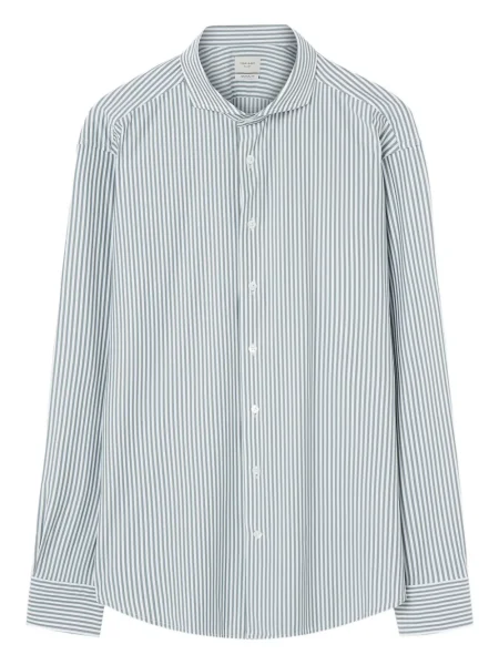 Дълго риза Traiano Milano на райета зелено