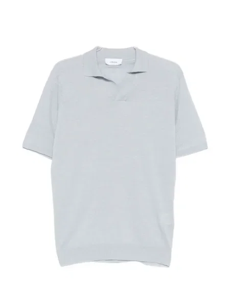 Tricou Lardini cu decolteu în V albastru