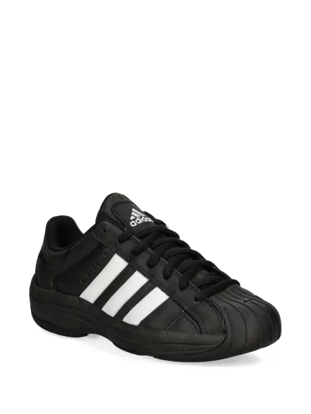 Tricou Adidas cu dungi cu broderie albastru