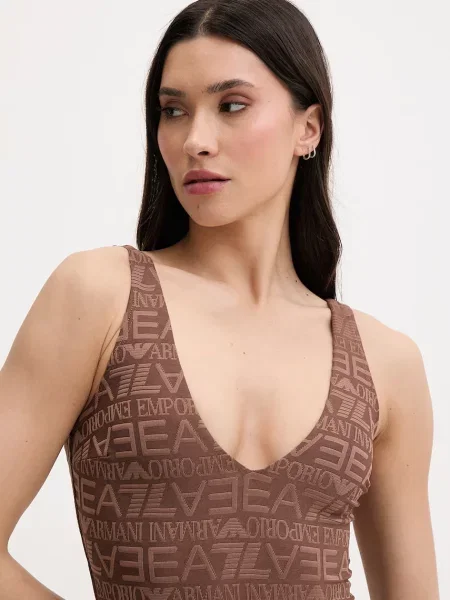 Emporio Armani strój kąpielowy jednoczęściowy brązowy