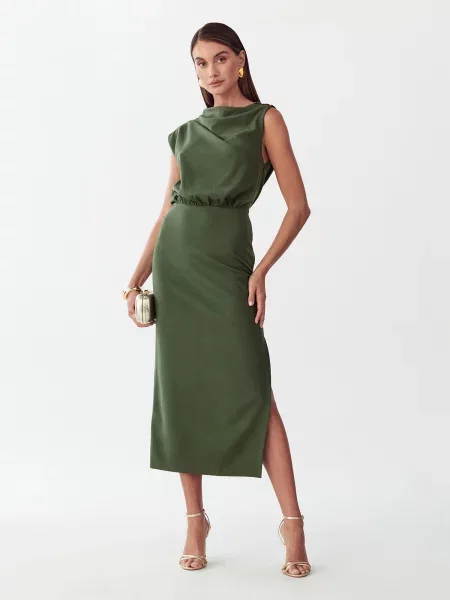St MRLO Rochie de seară închis verde