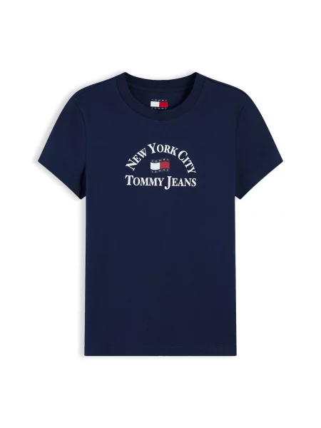 Tommy Jeans Tricou bleumarin / roșu alb