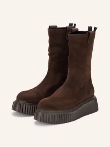Agl Boots Na Platformě Milagros tmavě / stříbrná hnědá