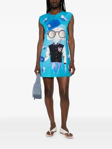 Rochie mini The Artistylist cu imagine albastru