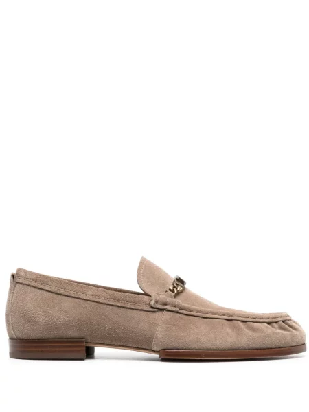 Pantofi loafer Tod's din piele de căprioară maro