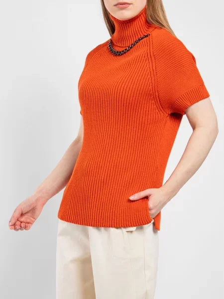 Водолазка Just Before віскоза/поліестер помаранчевий