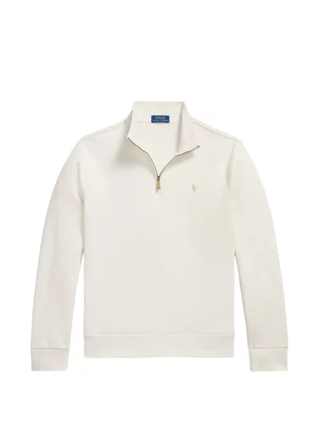 Tricou polo Polo Ralph Lauren cu glugă cu blană cu broderie roșu