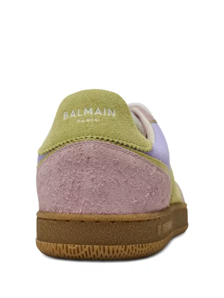 Sneakerși Balmain din piele de căprioară roz