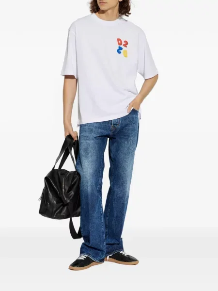Tricou Dsquared2 cu autograf alb
