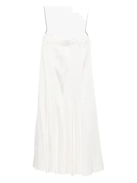 Fustă Gaze De Lin alb