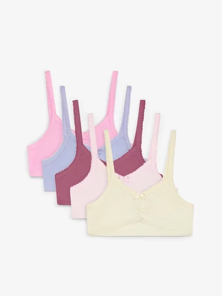 Biustonosz bustier z czystej bawełny organicznej 5 szt. biały