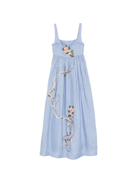 Rochie maxi Agua By Agua Bendita de in cu model floral albastru
