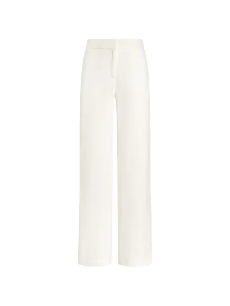 Pantaloni Genny cu picior lat alb