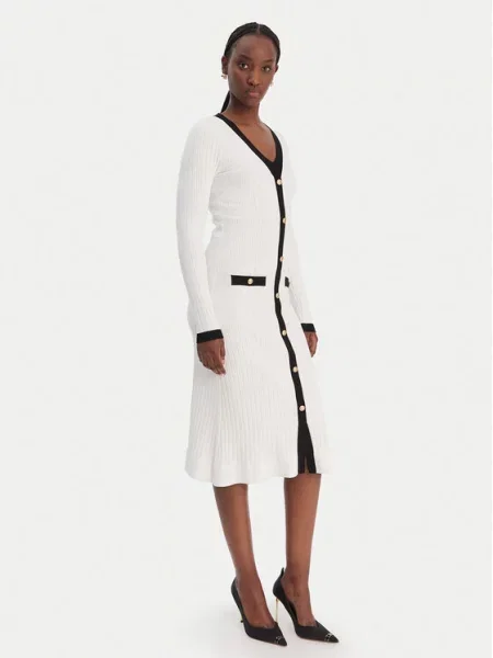 Guess Pletena obleka bela