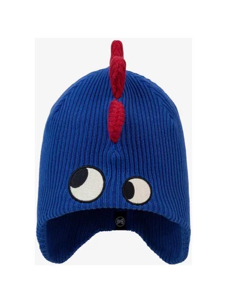 BUFF KNITTED BEANIE Czapka dziecięca FUN DRAGON COBALT one size czerwona