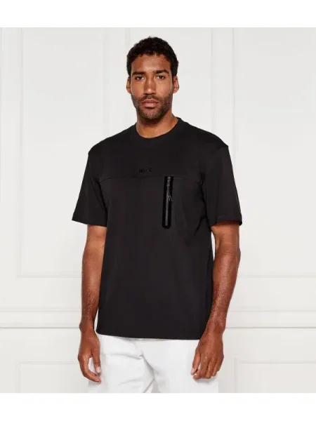 HUGO Tricou Dubi | Relaxed fit negru