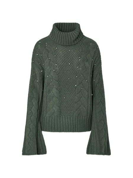 Stras pulover Liu Jo verde