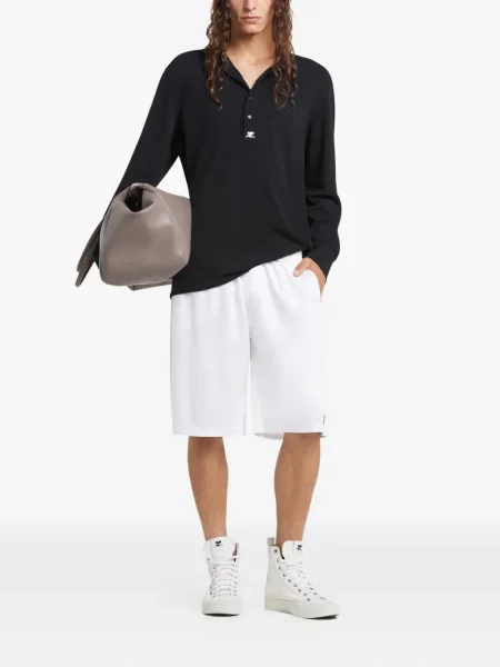 Pantaloni scurți Courreges cu imagine alb