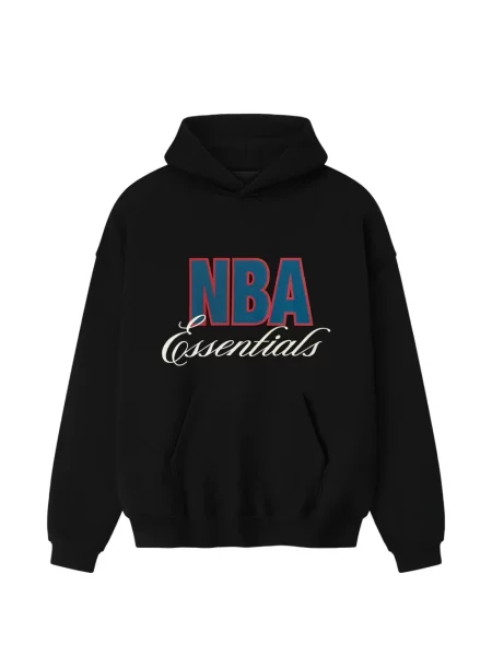 Hanorac cu glugă Fear Of God Essentials cu imagine negru