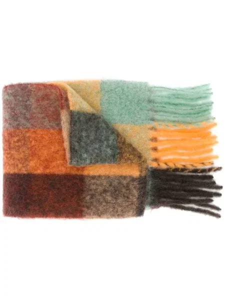 Fular Acne Studios în carouri maro