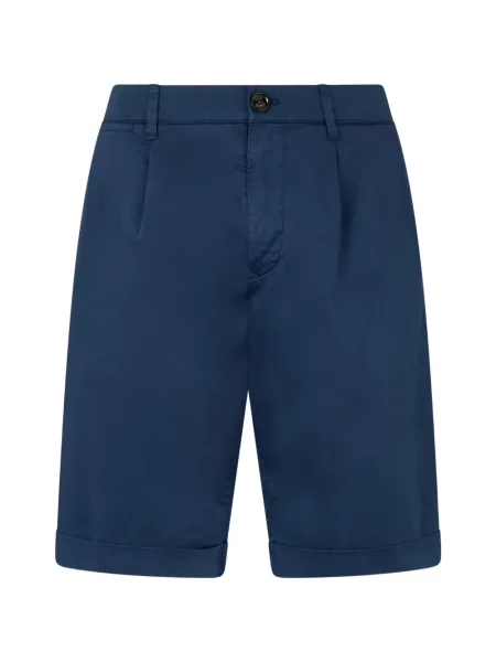 Pantaloni scurți Moorer plisate albastru