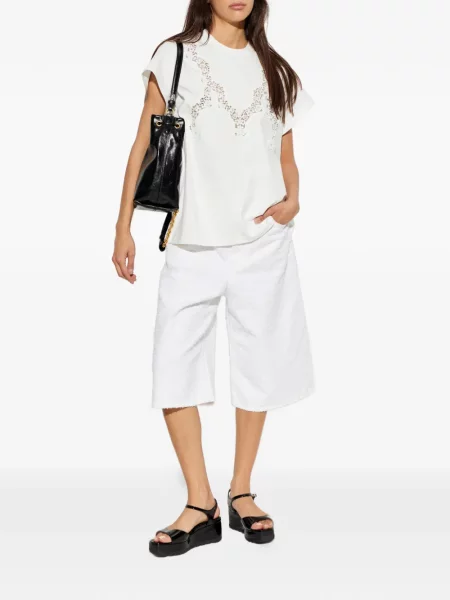 Tricou Stella Mccartney din dantelă alb