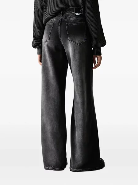 Široké džínsy Karl Lagerfeld Jeans čierna
