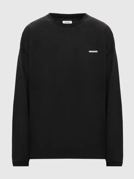 Лонгслів з ефектом вивороту Vetements чорний