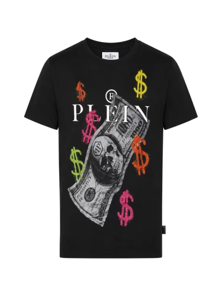 Tricou Philipp Plein din jerseu negru