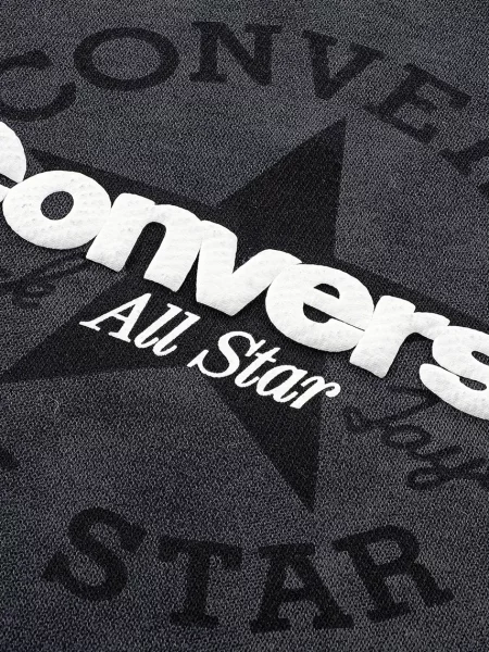 Converse kapucnis melegítőfelső gyerek pamuttal fekete