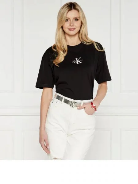 CALVIN KLEIN JEANS Póló MONOLOGO fekete